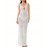 Women'S Crochet Long Dress Sleeveless V Neck Hollow Out Solid Color Dress Beach Coverups