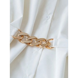 Plus Size - Plus Size, Women'S Plus Size Elegant Long Sleeve Button-Up Shirt - Non-Stretchy Formal & Casual Blouse, Machine Washable Office & Everyday Tops for Women, Classic Collar Button Front Placket, All-Season Professional & Everyday Blouse, Versatile Top, Sophisticated Design, Durable Material, Stylish Top, Fashion Lovers